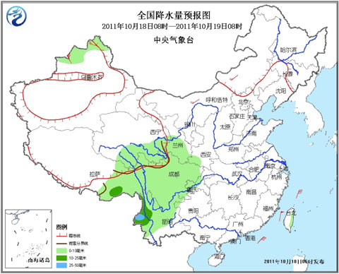 全国升温势头不减 阴雨继续固守西南