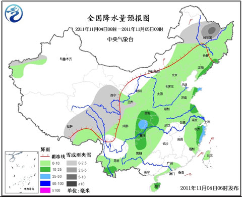 我国雨水范围今明天将继续向东伸展