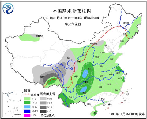 雨雪天气告别东北 持续阴雨不舍南方