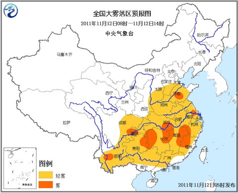 大雾蓝色预警：湘赣黔闽等地有大雾