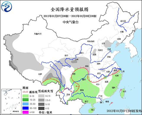 南方阴雨眷恋 江淮等地雨雪渐增