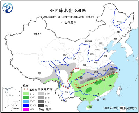 冷空气影响趋于结束 北方回温 南方多雨雪