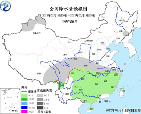 我国大部继续回温 南方降水范围北扩