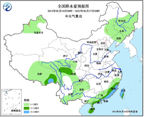 南方强降雨继续减弱 东北多阵性降水利春播