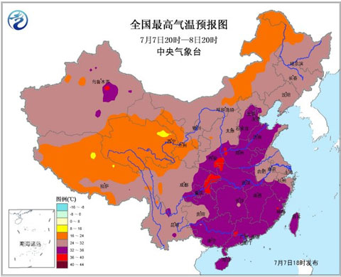 江南华南高温闷热 陕甘宁部分地区有暴雨