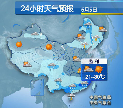 江南华南雨水难收 4省有大雨