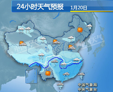 南方7省市有大到暴雪 中东部迎入冬来最冷天