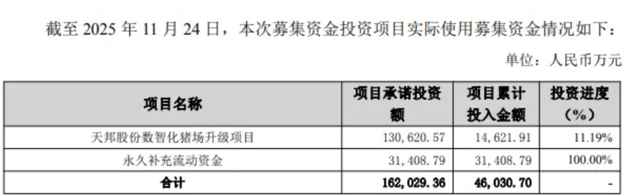 又一家上市猪企补流过冬,天邦终止13亿数智化猪场升级项目